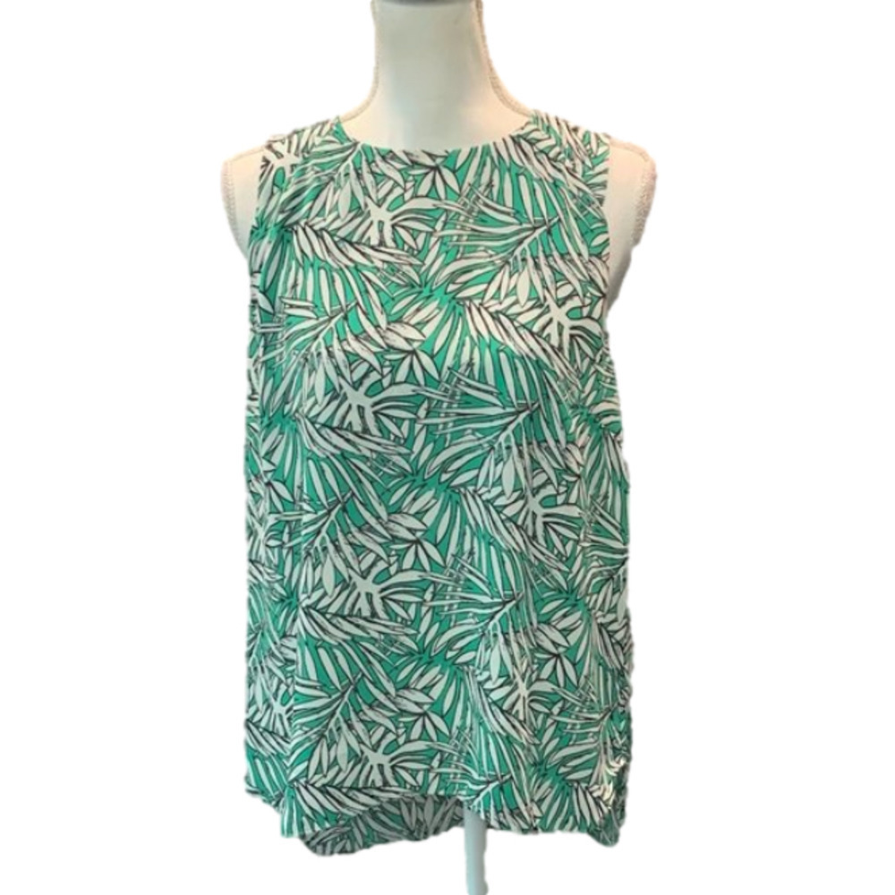 SAINT TROPEZ WEST Tropical Green Sleeveless Top Tank